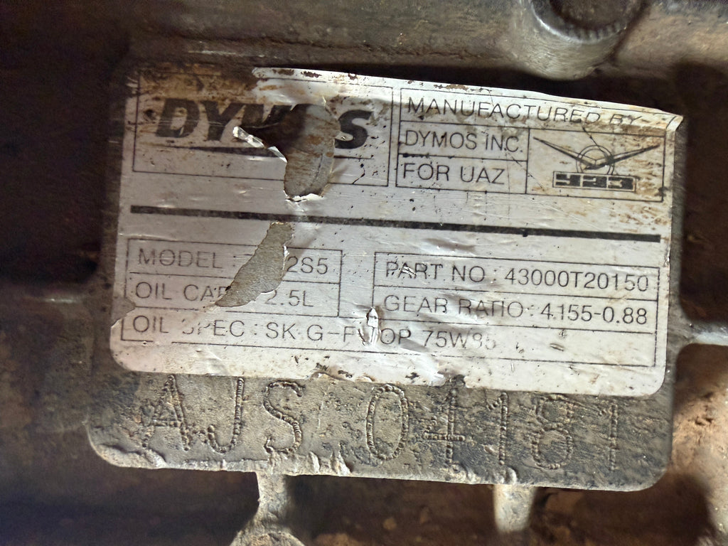 Dymos gearbox 5 speed Hunter (modern), Profi and Patriot USED - OEM 316300170001001 - - UAZ spare parts