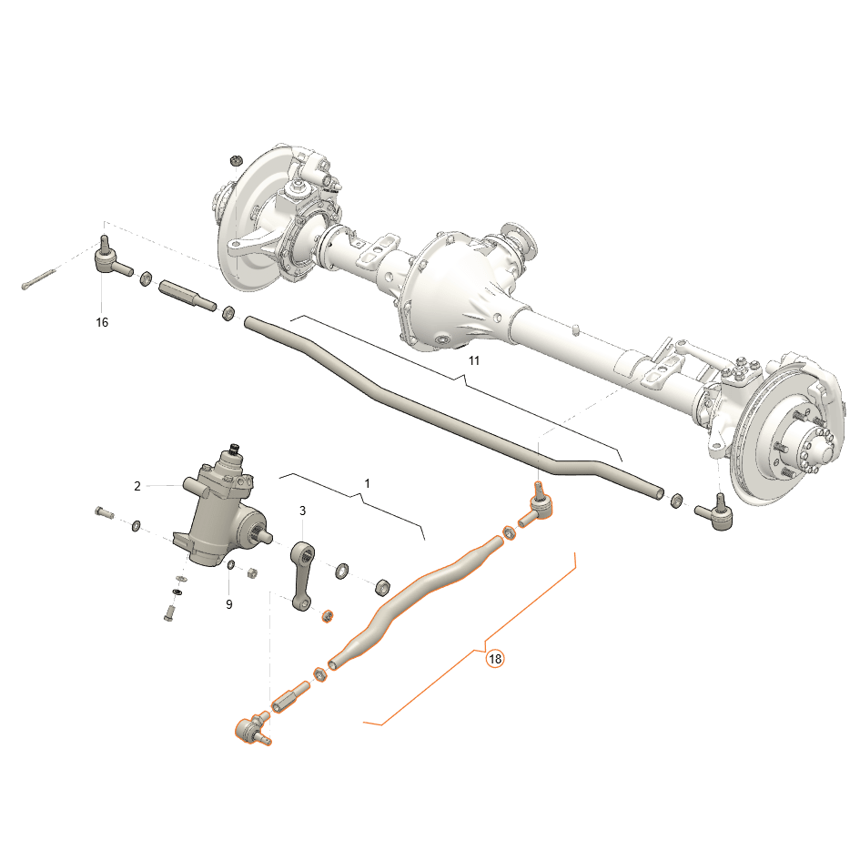 Steering Rod (Short) – Bukhanka Modern (2.7L) – OEM 396200-3414010-01 - Controls & Steering - UAZ spare parts