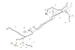Brake Hose Rear (460 mm) – Bukhanka (Modern 2.7L), – OEM 3160-3506085 - Brake system - UAZ spare parts