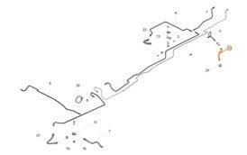 Front Right Brake Hose 690 mm – Bukhanka (Modern) – OEM 3160-3506060 - Brake system - UAZ spare parts