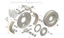 Charger l'image dans la galerie, Handbrake Shoe (set of 2) – Bukhanka (Classic &amp; Modern) and Hunter/469 (Classic and Modern) – OEM 006900350701400 - Brake system - UAZ spare parts