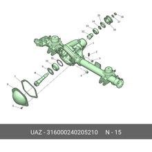 Laden Sie das Bild in den Galerie-Viewer, Oil Seal Spicer Axle/Cardan Side 42x75x10x16.4 – Bukhanka Modern (2.7L) &amp; Hunter/469 (2.7L) – OEM 3160 - 2402052 - 02 – UAZPARTS.COM UAZ onderdeel – OEM 3160 - 2402052 - 02 / 316000 - 2402052 - 10