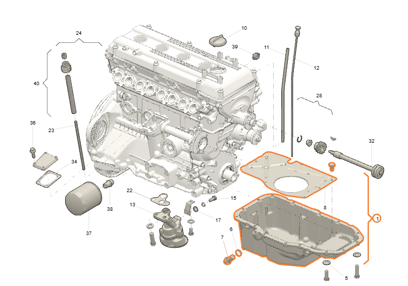 Oil Sump Pan USED – Bukhanka Modern, Hunter & 469 (2.7 Injection), Patriot, Profi – OEM 409-1009010-01-USED - Engine - UAZ spare parts